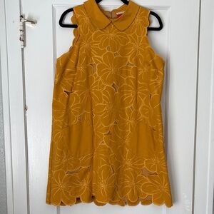 Floral Mustard Mini Dress